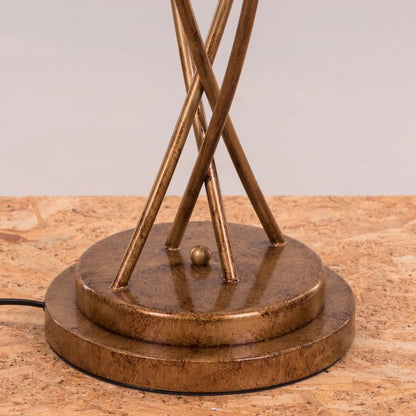 Twisted Cluster (Antique Gold, Smokey Grey) Glass Floor Lamp