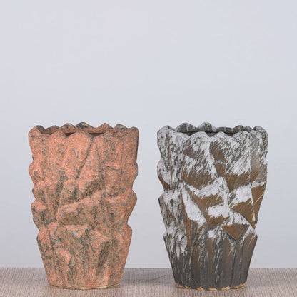 Dusk Duty (Peach / Dark Grey) Ceramic Planter