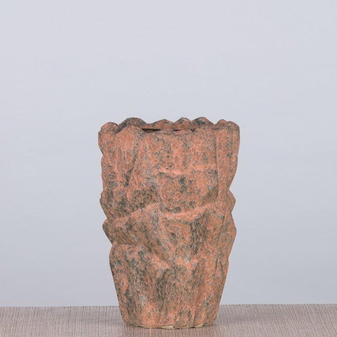Dusk Duty (Peach / Dark Grey) Ceramic Planter