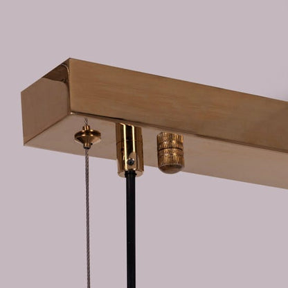 In The Clouds (Gold, LED) Stone Veneer Pendant Light