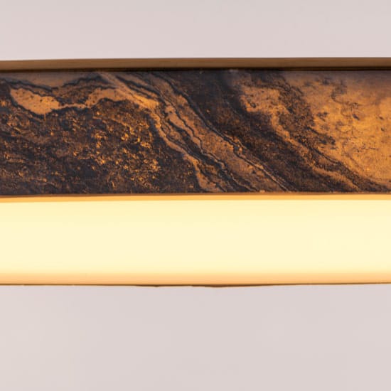 In The Clouds (Gold, LED) Stone Veneer Pendant Light