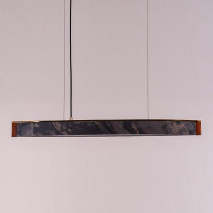 In The Clouds (Gold, LED) Stone Veneer Pendant Light