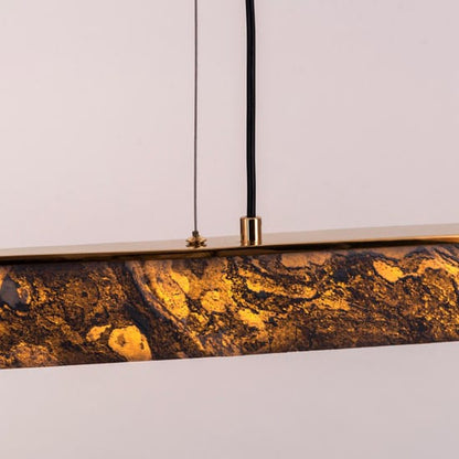 In The Clouds (Gold, LED) Stone Veneer Pendant Light
