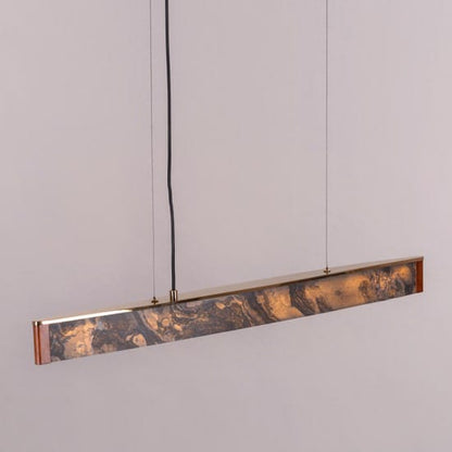 In The Clouds (Gold, LED) Stone Veneer Pendant Light