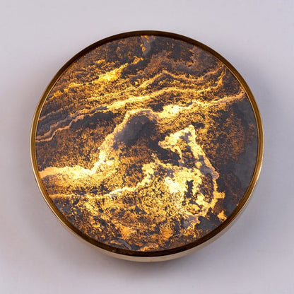 Slate Abate (Gold, Built-In LED) Stone Veneer Wall Light