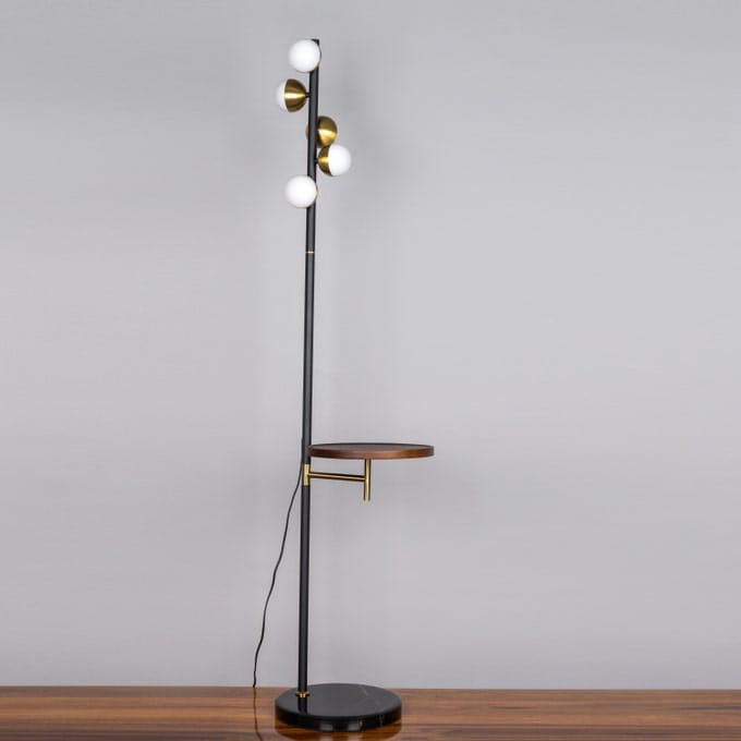 Rest Is History (Gold) Marble Floor Lamp