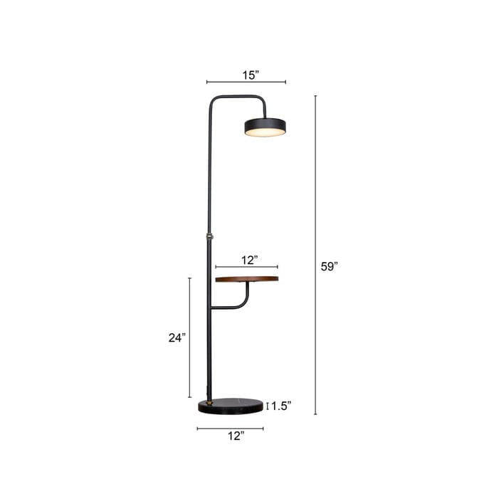 New In Neutral (Black) Marble Floor Lamp