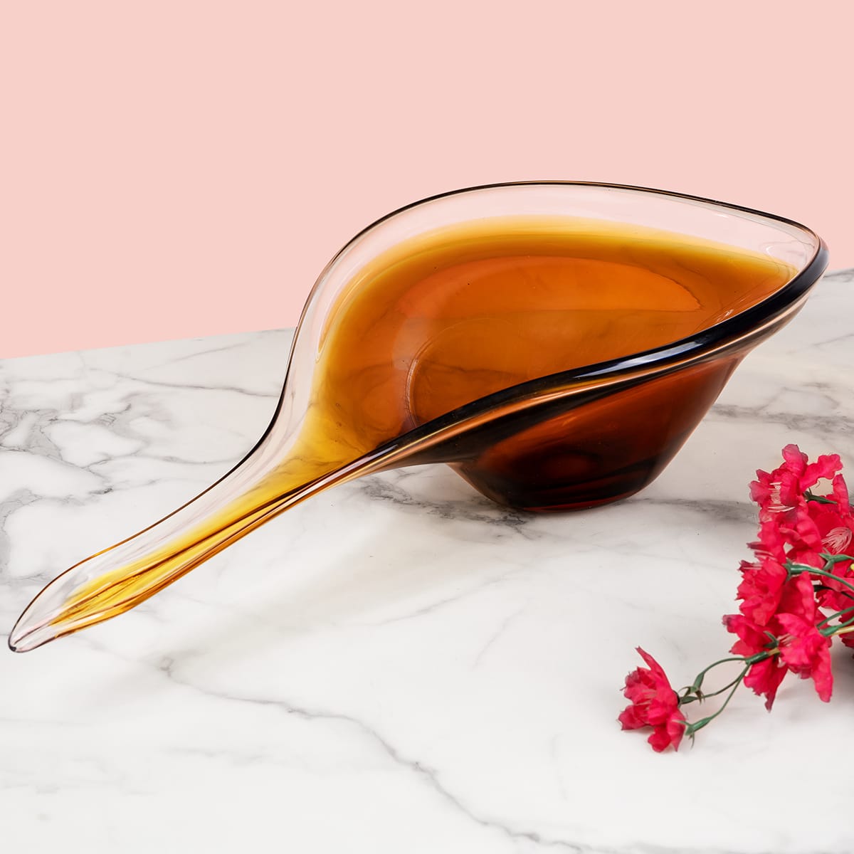 Amber Essence Handblown Glass Vase & Decorative showpiece