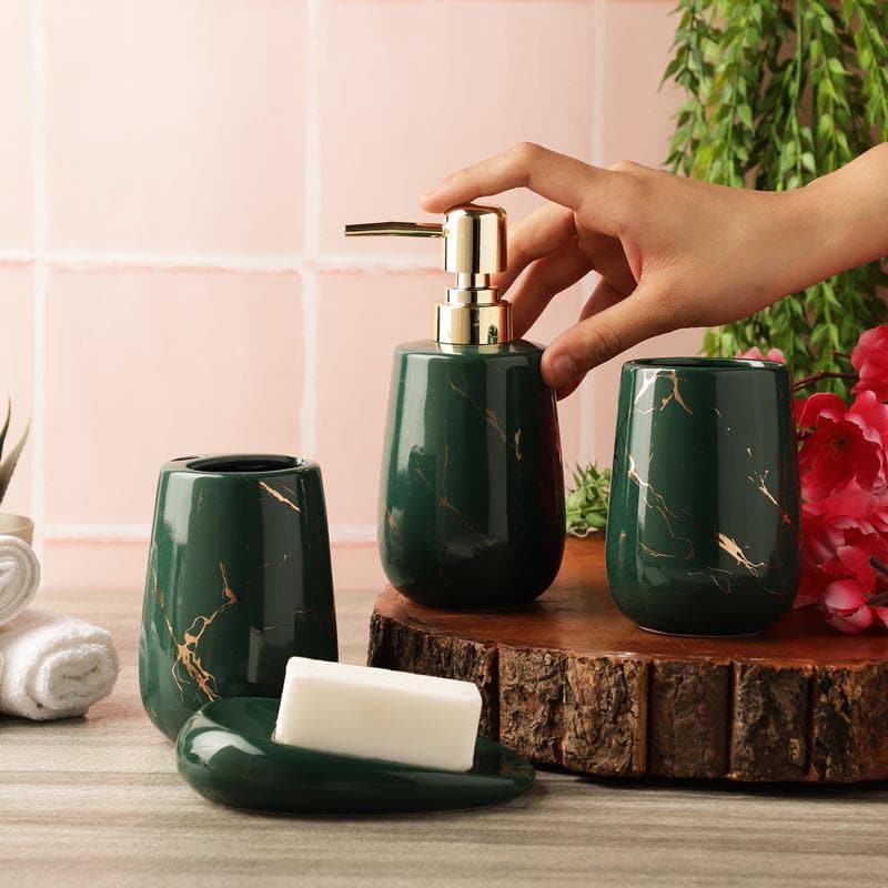 Siroqa Bathroom Set - Bottle Green