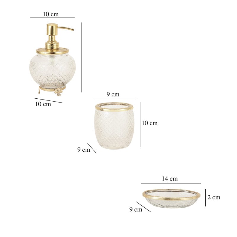 Vyra Crystal Bathroom Set - Gold