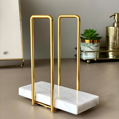 Ivago Towel Holder - White & Gold
