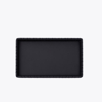 Lorae Vegan Leather Bathroom Tray - Black
