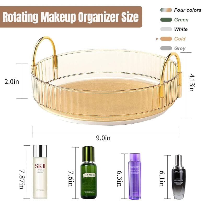 Sylvie Multipurpose Revolving Organizer - Gold