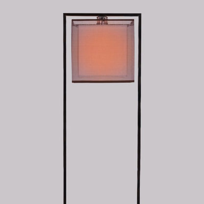 Silent Treatment (Chrome, Rose Taupe) Floor Lamp