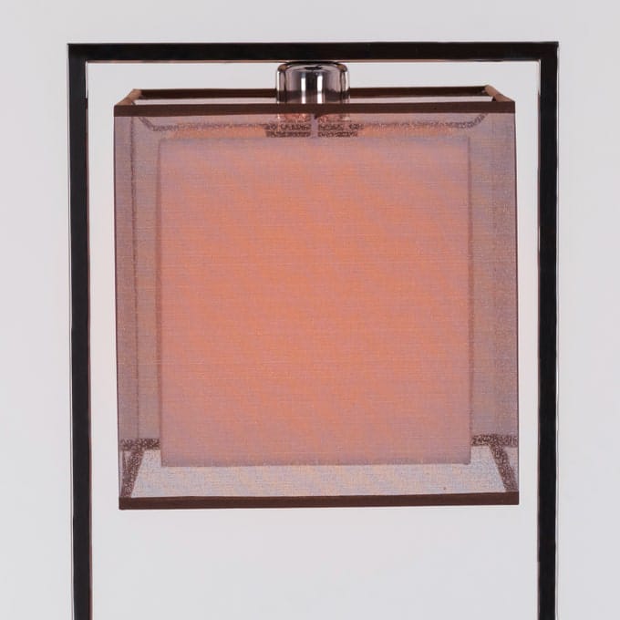 Silent Treatment (Chrome, Rose Taupe) Floor Lamp