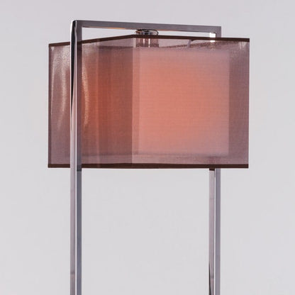 Silent Treatment (Chrome, Rose Taupe) Floor Lamp