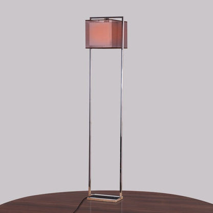 Silent Treatment (Chrome, Rose Taupe) Floor Lamp