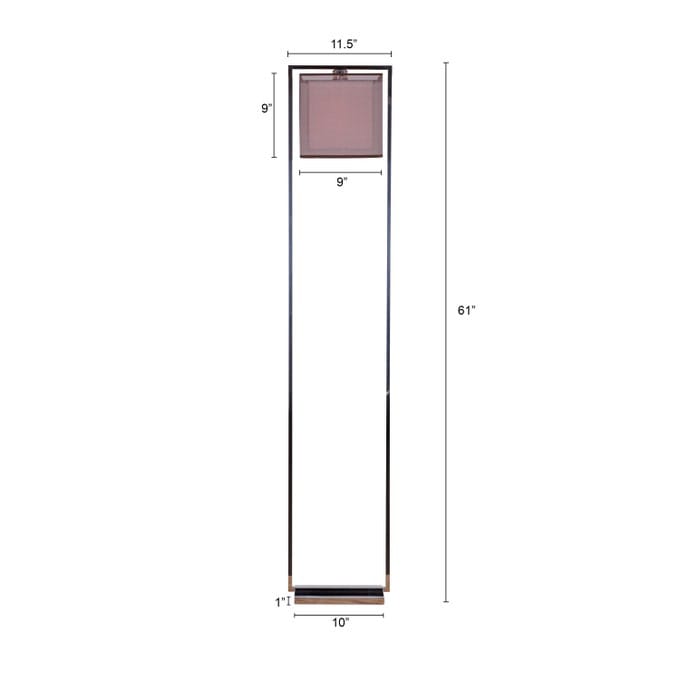 Silent Treatment (Chrome, Rose Taupe) Floor Lamp