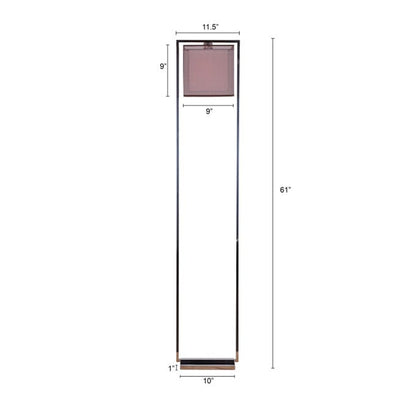 Silent Treatment (Chrome, Rose Taupe) Floor Lamp