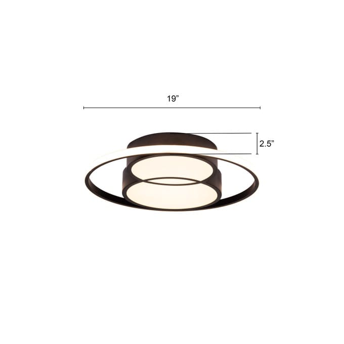 Nip In The Air (Black, Dimmable LED with Remote Control) Ceiling Light