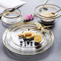 opaque dine-ware with gold rim
