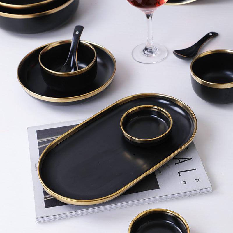 nore black dineware