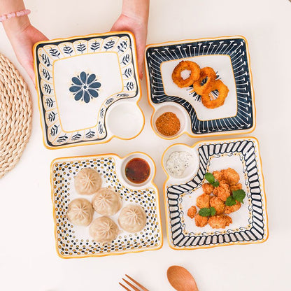 summer quirky plate - set of 4