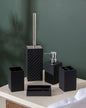 Contemporary Acrylic 5-Piece Bathroom Set - Black
