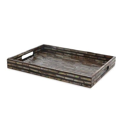 Black Mother of Pearl Rectangular Tray