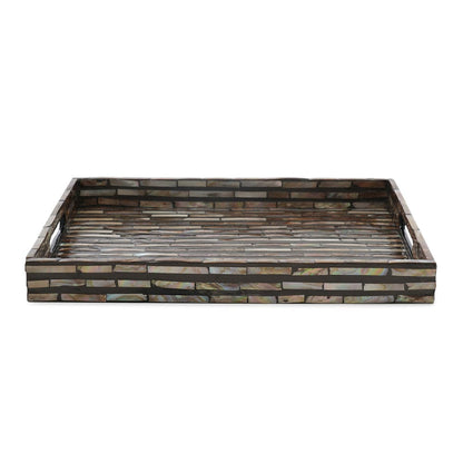 Black Mother of Pearl Rectangular Tray