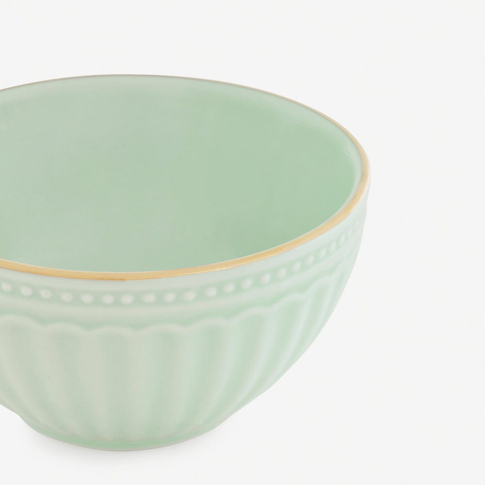 Set of 2 Light Green Ceramic Small Bowls