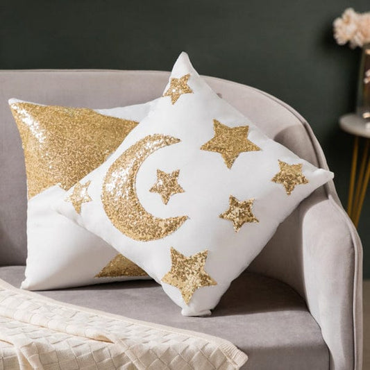Festive Celestial Cushion Cover Set Of 2 16x16 Inch