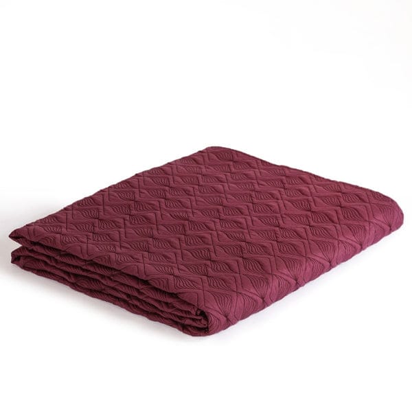 Marsala Embroidered 210TC Cotton Bed Cover With 2 Pillow Covers