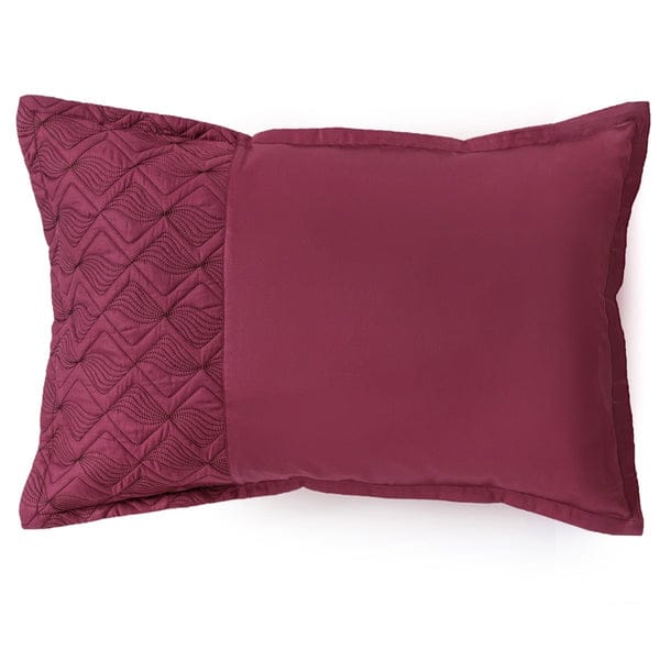 Marsala Embroidered 210TC Cotton Bed Cover With 2 Pillow Covers