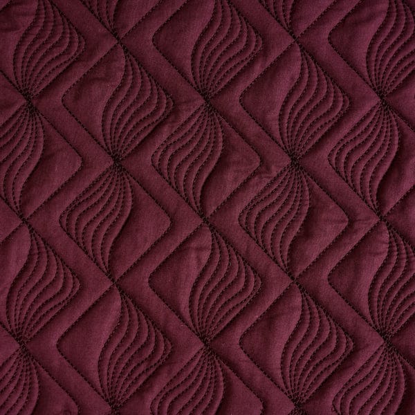 Marsala Embroidered 210TC Cotton Bed Cover With 2 Pillow Covers