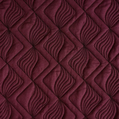 Marsala Embroidered 210TC Cotton Bed Cover With 2 Pillow Covers