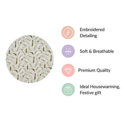Quilted King Size Bed Cover Off-White