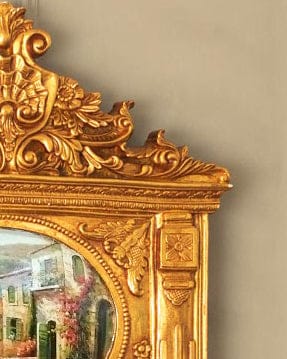 Antiqued Gold Victorian Mirror