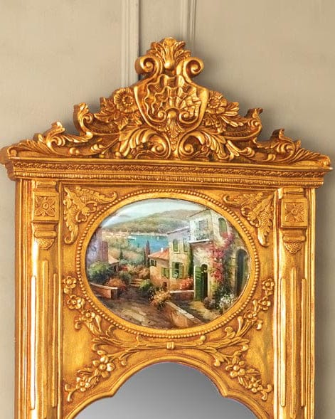Antiqued Gold Victorian Mirror