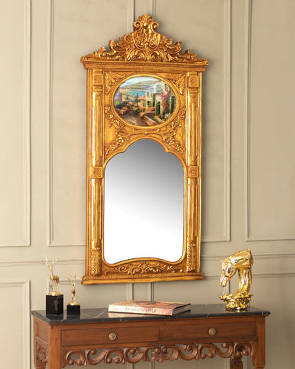 Antiqued Gold Victorian Mirror