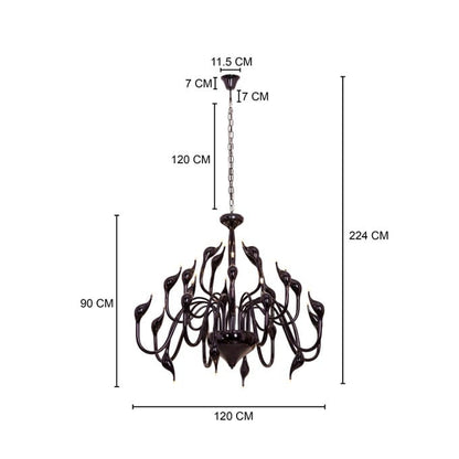 Set The Scene (Black, 3 Color Built-In LED) Chandelier