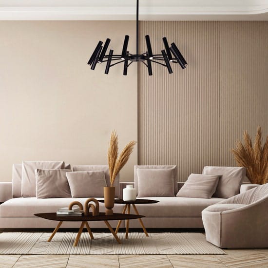 Set The Scene (Black, 3 Color Built-In LED) Chandelier