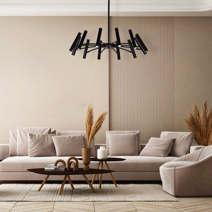 Set The Scene (Black, 3 Color Built-In LED) Chandelier