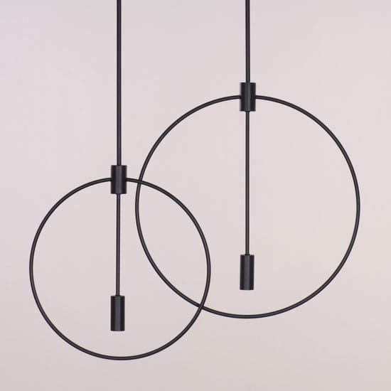 Ring On It (Black) 3 Color LED Chandelier