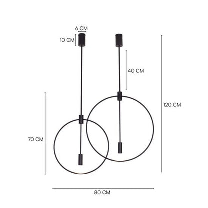 Ring On It (Black) 3 Color LED Chandelier