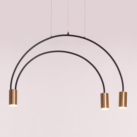 New Season (Black, Gold, Built-In LED) Pendant Light