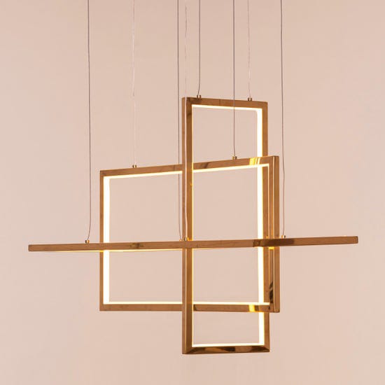 Magical Memory (Medium, Gold, Dimmable LED with Remote Control) Chandelier