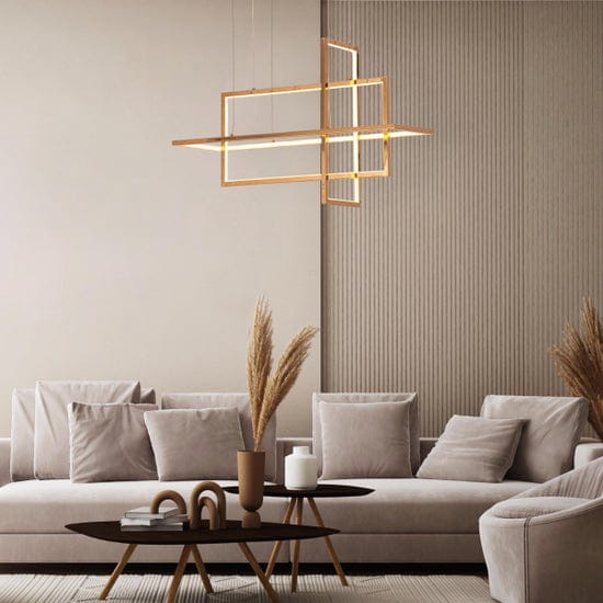 Magical Memory (Medium, Gold, Dimmable LED with Remote Control) Chandelier