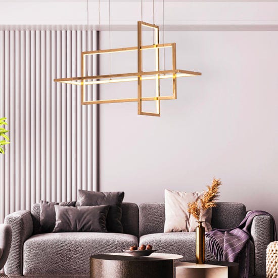 Magical Memory (Medium, Gold, Dimmable LED with Remote Control) Chandelier