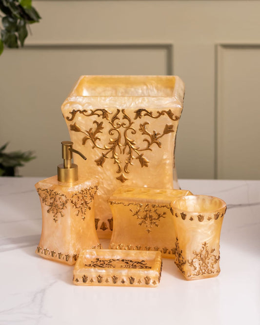Arabesque Bath Accessories Set of 5-Piece